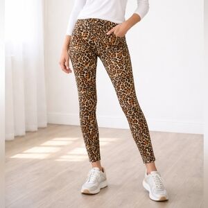 Attic Salt Stretch Leopard Print Pants M